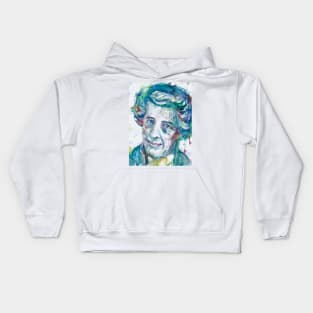 HANNAH ARENDT watercolor portrait .1 Kids Hoodie